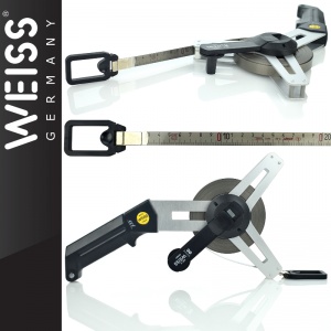 Рулетка WEISS нержавіюча сталь 30м GERMANY